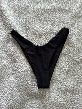 aerie Black Cheekier Bikini Bottom